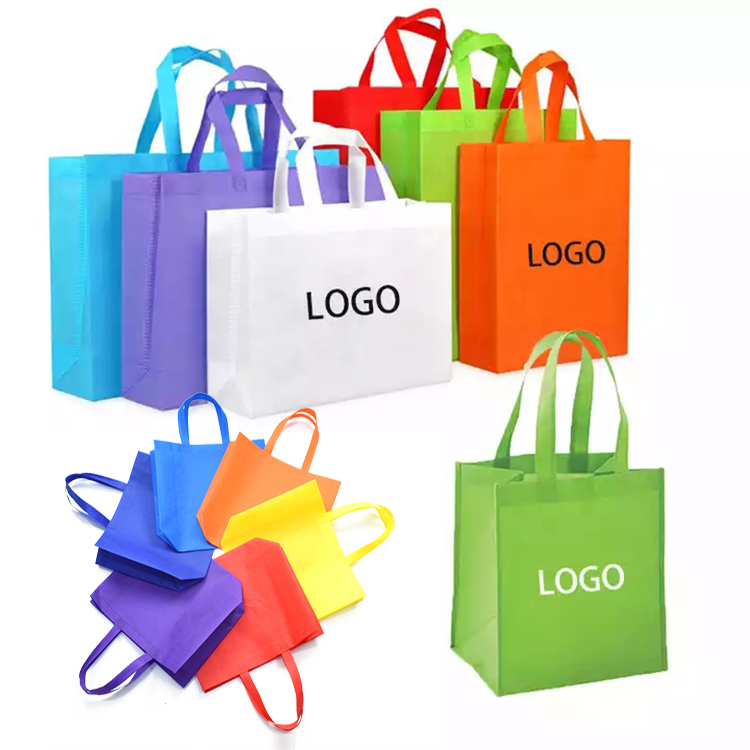 Custom Logo Reusable Eco Friendly Fabric Non Woven Shopping Bag